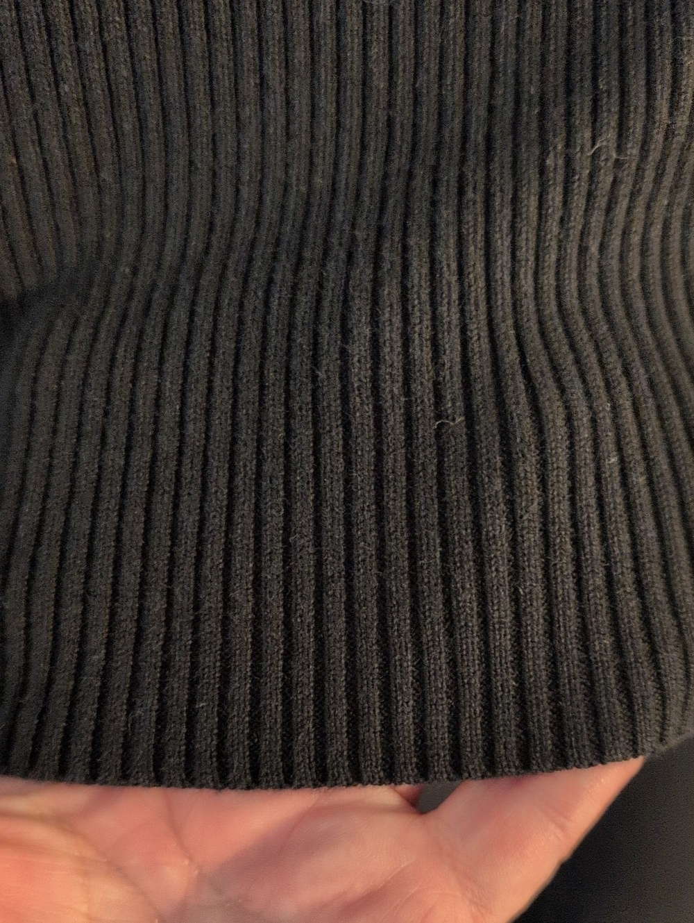 Lauren Ralph Lauren Black Ivory Colorblock Ribbed Turtleneck Sweater Large - Picture 7 of 14